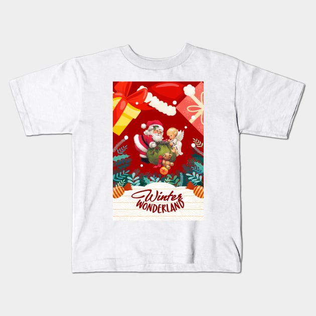 Winter Wonderland Kids T-Shirt by Athikan